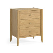 Paris Natural Oak 3 Drawer Bedside