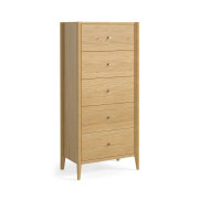 Paris Natural Oak 5 Drawer Tall Boy