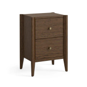 Paris Brown Oak 2 Drawer Bedside