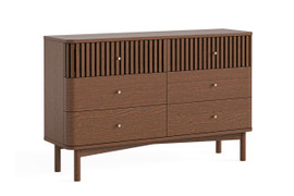 Soho Brown Oak 6 Drawer Chest