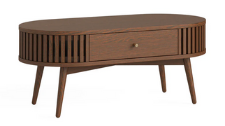 Soho Brown Oak Oval Coffee Table