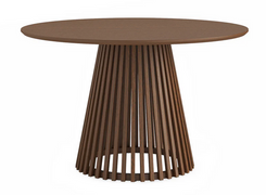 Soho Brown Oak Round Dining Table