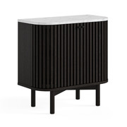 Soho Black Cupboard With Marble Top