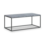 Marmora Rectangular Coffee Table - Grey Base - Grey Marble