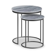 Marmora Nest Of Table - Grey Base - Grey Marble