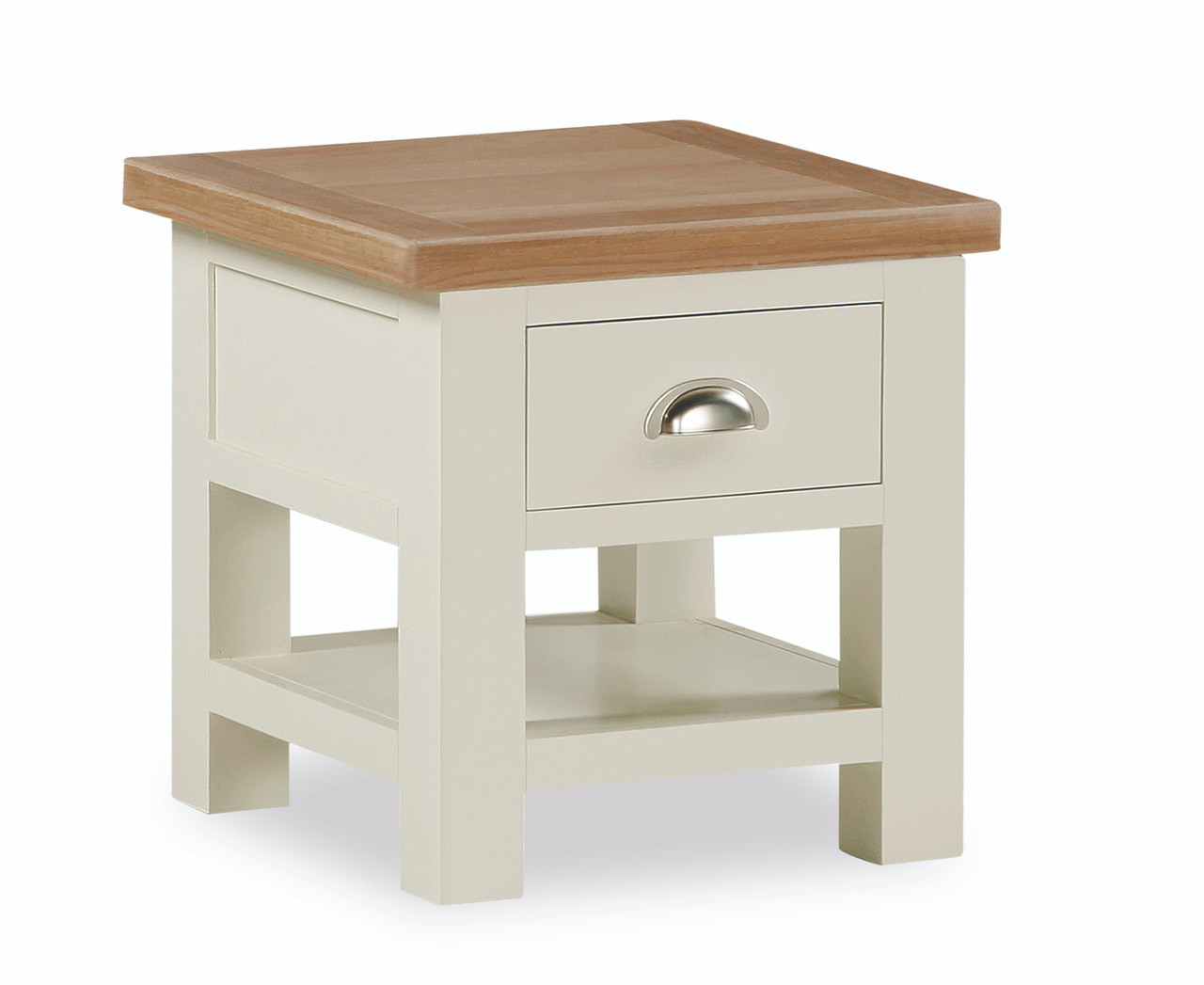 Suffolk Oak Lamp Table With Drawer Ideal Furniture