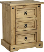 Corona 3 Drawer Bedside Chest