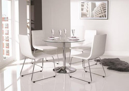 Orbit Dining Table - Clear (100cm)