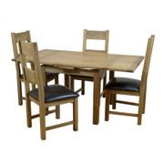 Hampshire Extending Square Table Set With 4 Hampshire Dining Chairs