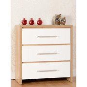 Seville 3 Drawer Chest-White
