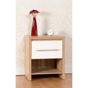 Seville 1 Drawer Bedside Chest-White