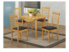 Hanover Light Round Drop Leaf Dining Set With 2 Chairs