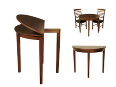 Hanover Dark Half Moon Set table and 2 chairs