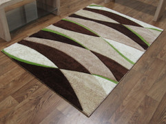 Tempo Wave Collection Rug-Brown/Green (67x240cm)