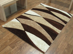 Tempo Wave Collection Rug-Brown/Beige (80x150cm)