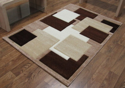 Tempo Squares Collection Rug-Brown/Beige (160x220cm)