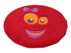 Splash Kids Collection Rug-Red Smiles (80x80cm)