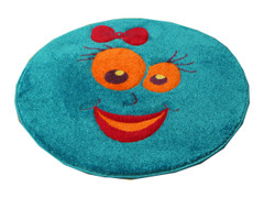 Splash Kids Collection Rug-Teal Smiles (80x80cm)