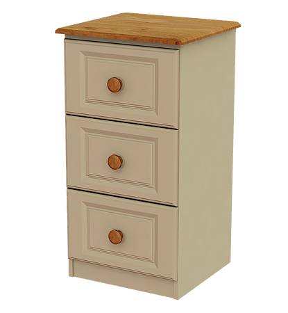 Annagh Ivory 3 Deep Drawer Locker Ideal Furniture