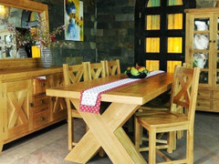 Maximus Oak 190cm Dining Set with 6 Chairs