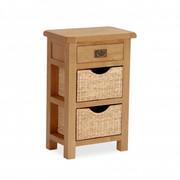 Salisbury Oak Telephone Table with Baskets