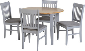 Oxford Extending Dining Set-Grey