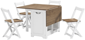Santos Butterfly Dining Set-White