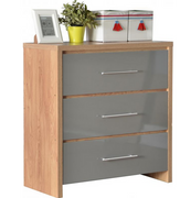 Seville 3 Drawer Chest-Grey