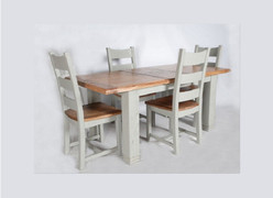 Danube French Grey Dining Set Table + 4 Chairs