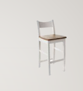 Danube White Bar Stool