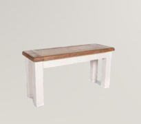 Danube White Small Bench