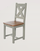 Danube French Grey Dining Chair-Cross Back