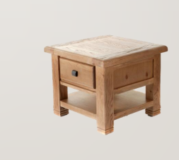 Danube Oak Lamp Table With Drawer Ideal Furniture