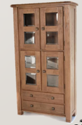  Danube Oak Display Cabinet