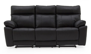 Positano 3 Seater Recliner-Black