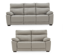 Positano leather 3 + 2-fixed sofa set Light Grey