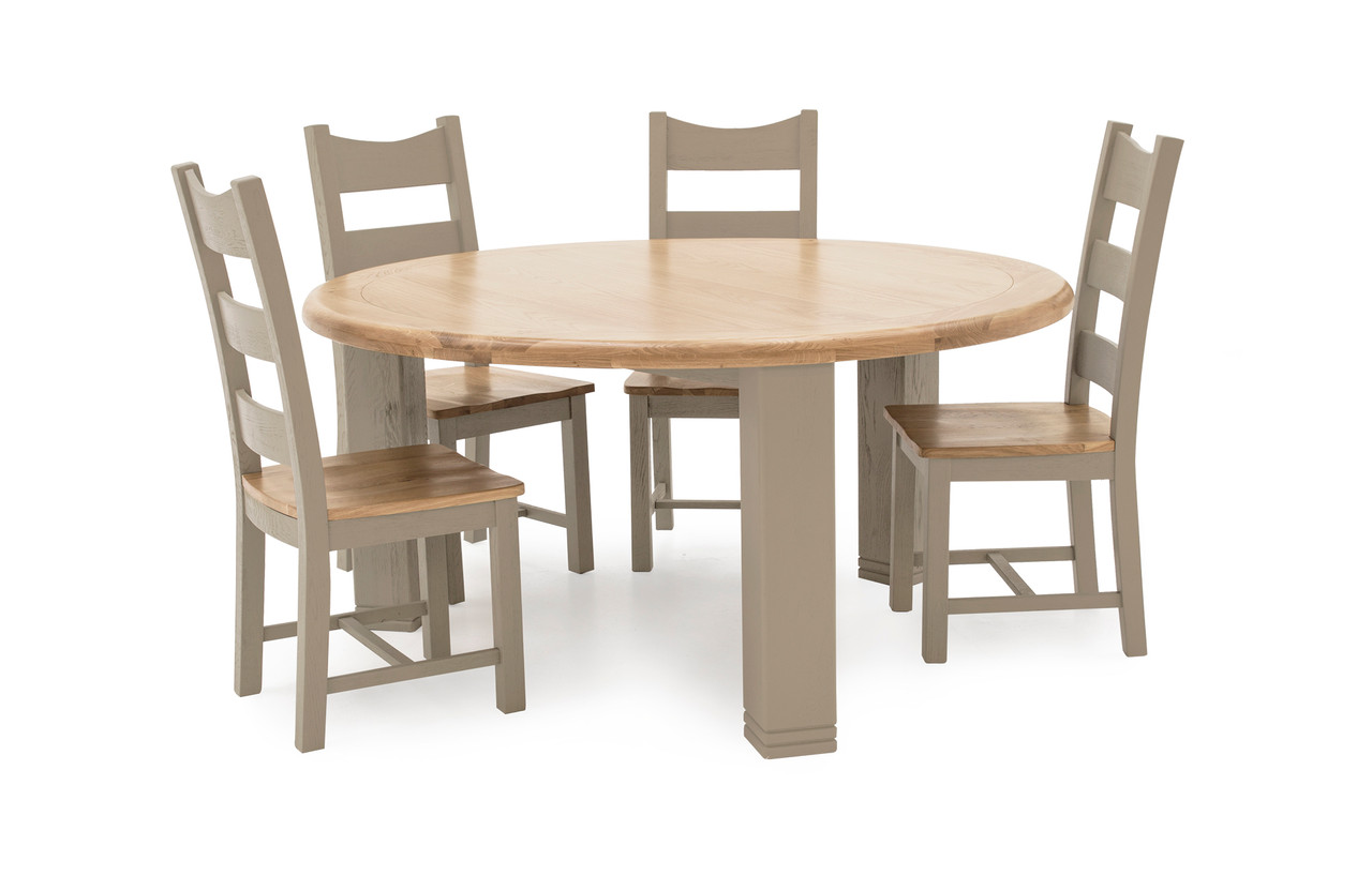 Logan Round Dining Set With 4 Chairs Ideal Furniture