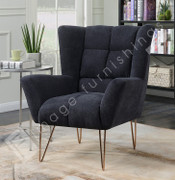 Lacy Occasional Armchair-Dark Grey