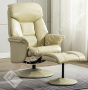Kenmare Chair and Footstool-Beige