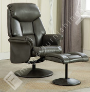 Kenmare Chair and Footstool-Grey