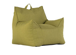 Union Fabric Bean Chair-Lime Green