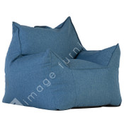 Union Fabric Bean Chair-Blue