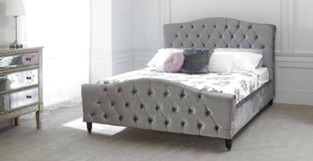 LB20 Bed 5'-Silver Velvet