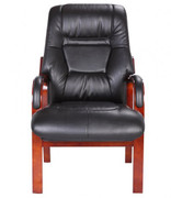 Vera Fireside Chair-Black PU