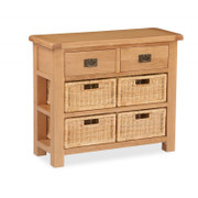 Salisbury Oak Small Sideboard with Baskets