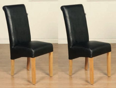 Sophie Dining Chair-Black Leather