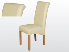 Sophie Dining Chair-Cream Leather