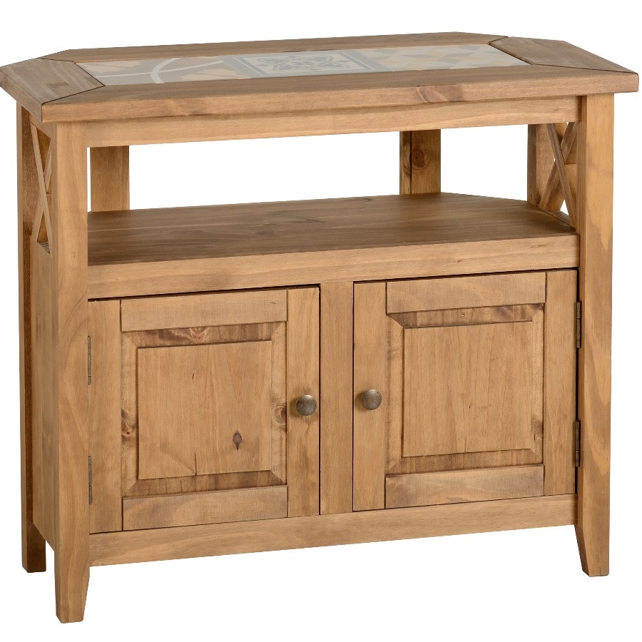 Salvador Tile Top Corner Tv Unit Ideal Furniture