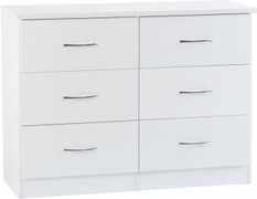 Nevada white 6 Drawer Chest