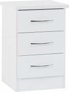 Nevada 3 Drawer Bedside